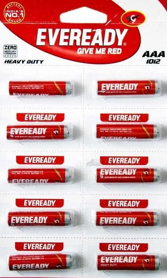 Buy Eveready Red 1012 AAA Batteries (Pack of 4) Online at Best